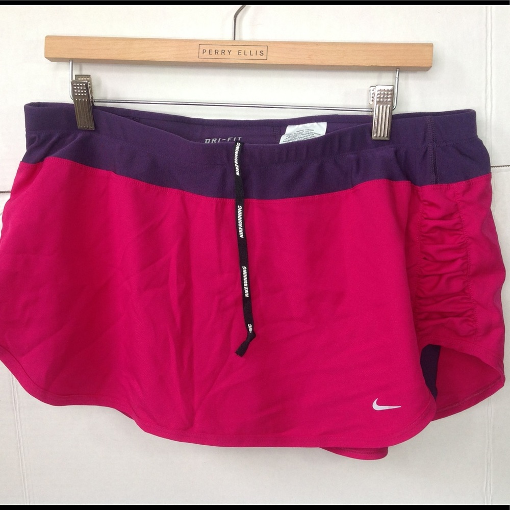 Nike Pink Shorts Purple Dri - Fit Running Skirt